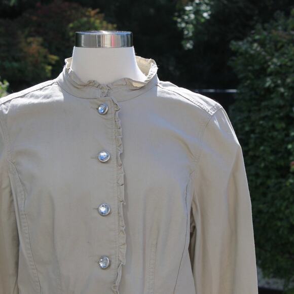 Christopher & Banks Women's Lightweight Jacket Faux Crystal Buttons Size Medium - Picture 7 of 16